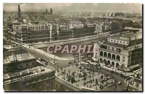 Ansichtskarte AK Paris et ses merveilles panorama sur la place du Chatelet et le palais de justice