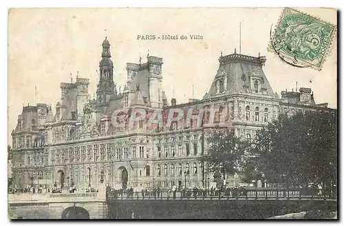 Cartes postales Paris Hotel de ville