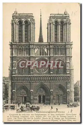 Cartes postales Paris cathedrale Notre Dame