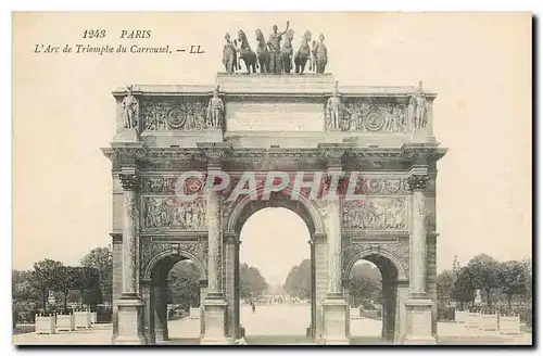 Cartes postales Paris l'Arc de Triomphe du Carrousel