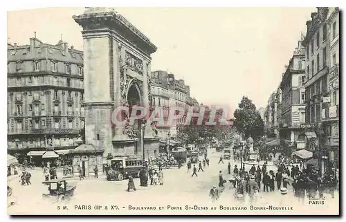 Ansichtskarte AK Paris II et X Boulevard et Porte St Denis au Boulevard Bonne Nouvelle