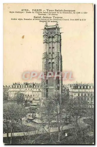 Cartes postales Paris Tour Saint Jacques