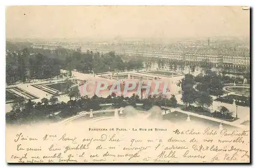 Cartes postales Panorama de Paris la Rue de Rivoli