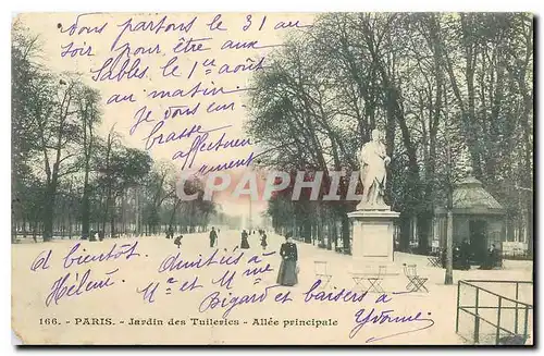 Ansichtskarte AK Paris Jardin des Tuileries Allee Principale