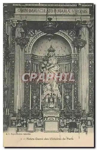 Cartes postales Notre Dame des Victoires de Paris