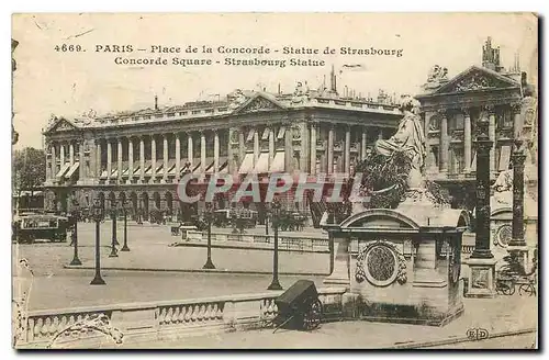 Cartes postales Paris Place de la Concorde Statue de Strasbourg