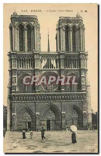 Cartes postales Paris l'eglise Notre Dame