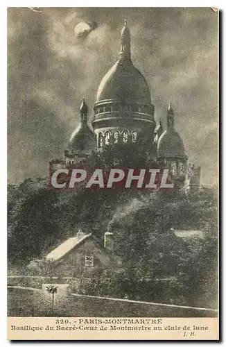 Ansichtskarte AK Paris Montmartre Basilique du Sacre Coeur de Montmartre au Clair de Lune