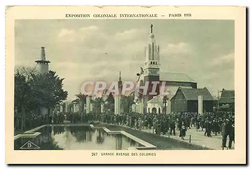 Cartes postales Exposition Coloniale Internationale Paris 1931 Grande Avenue des Colonies