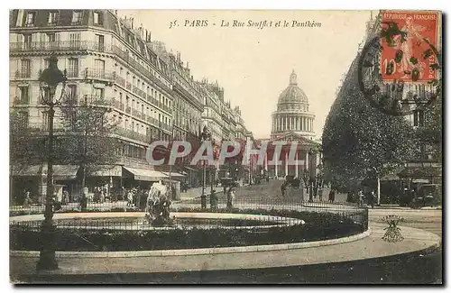 Cartes postales Paris la Rue Soufflot et le Pantheon