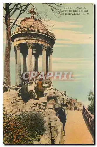 Cartes postales Paris Buttes Chaumont le Belvedere