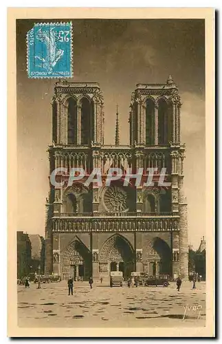 Ansichtskarte AK Paris en Flanant Notre Dame Facade