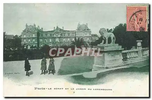 Ansichtskarte AK Paris le Senat et le Jardin du Luxembourg