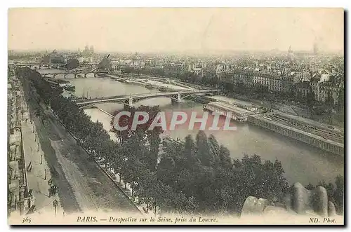 Ansichtskarte AK Paris Perspective sur la Seine prise du Louvre