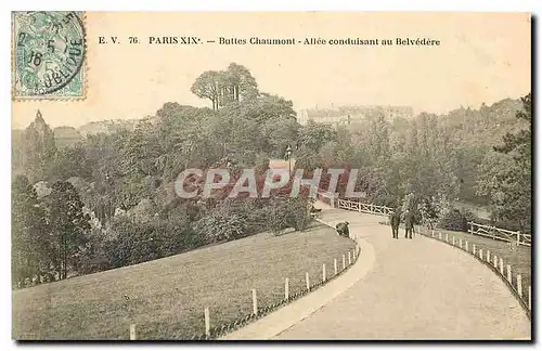 Ansichtskarte AK Paris XIX Buttes Chaumont Allee Conduisant au Belvedere