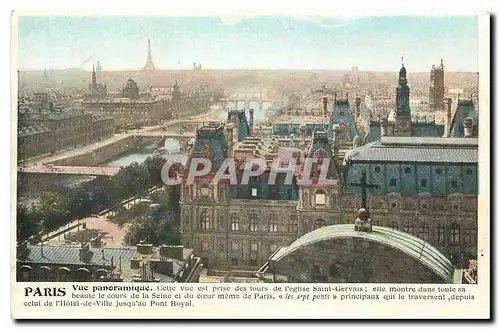 Ansichtskarte AK Paris vue panoramique cette vue est prise des tours de l'eglise Saint Gervais