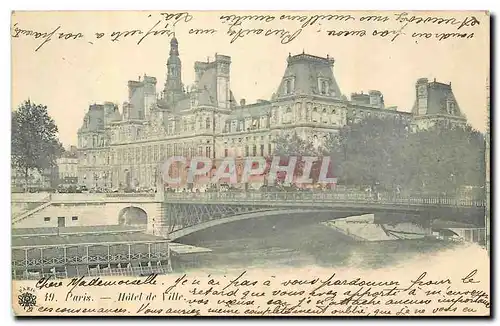 Cartes postales Paris Hotel de Ville