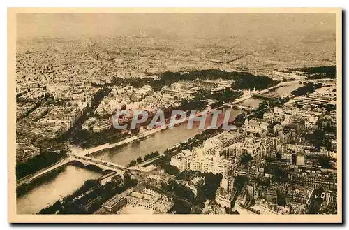 Ansichtskarte AK Paris en Flanant vue panoramique prise de la Tour Eiffel sur la Seine et la Butte Montmartre