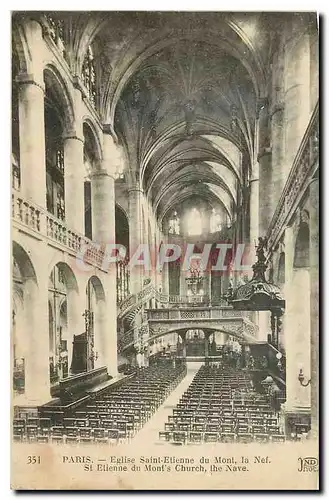 Ansichtskarte AK Paris Eglise Saint Etienne du Mont la Nef