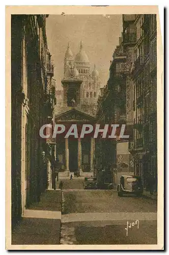 Cartes postales Paris en Flanant le Sacre Coeur vu de la Rue Laffitte