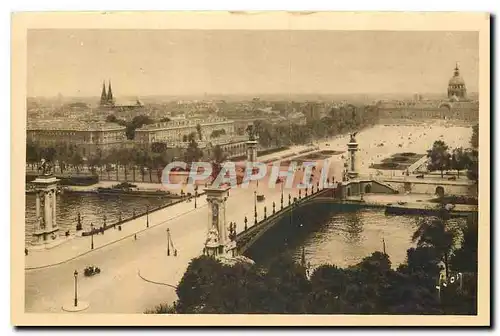 Ansichtskarte AK Paris en Flanant le pont Alexandre III er l'Esplanade des Invalides