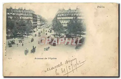 Cartes postales Paris Avenue de l'Opera