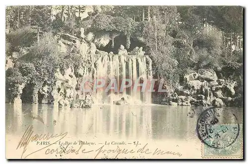 Ansichtskarte AK Paris le Bois de Boulogne la Cascade