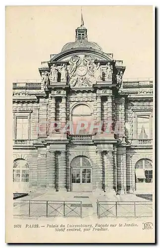 Ansichtskarte AK Paris Palais du Luxembourg Facade sur le Jardin Motif centrale par Pradier