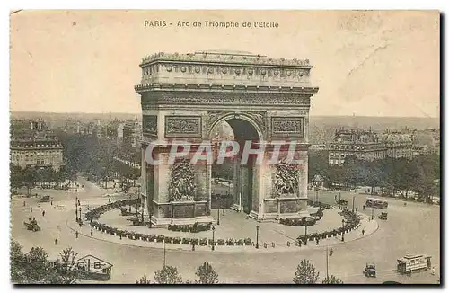 Cartes postales Paris Arc de Triomphe de l'Etoile