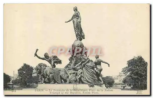 Cartes postales Paris le Triomphe de la Republique Place de la Nation