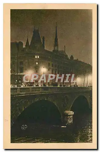 Ansichtskarte AK Paris la Nuit Palais de Justice