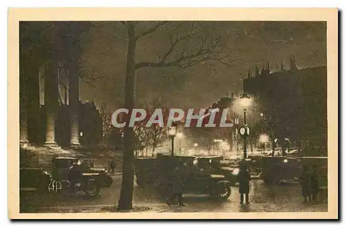 Cartes postales Paris la Nuit Place et Boulevard de la Madeleine