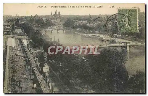 Ansichtskarte AK Paris Panorama de la Seine vers la Cite