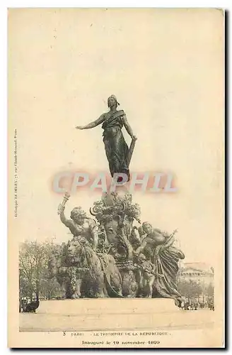 Ansichtskarte AK Paris le Triomphe de la Republique Inaugure le 19 novembre 1899 Lion