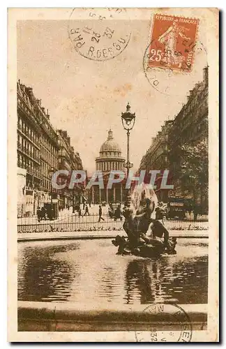 Cartes postales Paris le Pantheon et la rue Soufflot