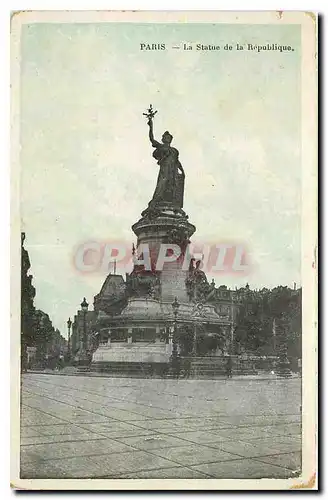 Cartes postales Paris la Statue de la Republique