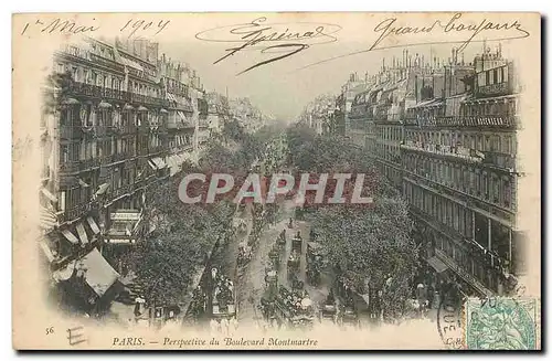 Ansichtskarte AK Paris Perspective du Boulevard Montmartre