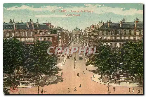 Cartes postales Paris Avenue de l'Opera