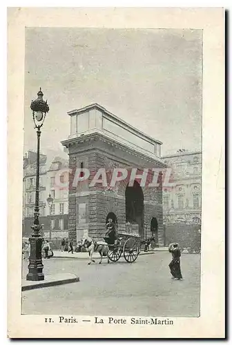 Cartes postales Paris la Porte Saint Martin