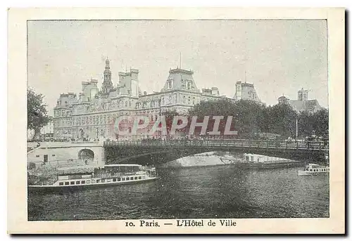 Cartes postales Paris l'Hotel de ville