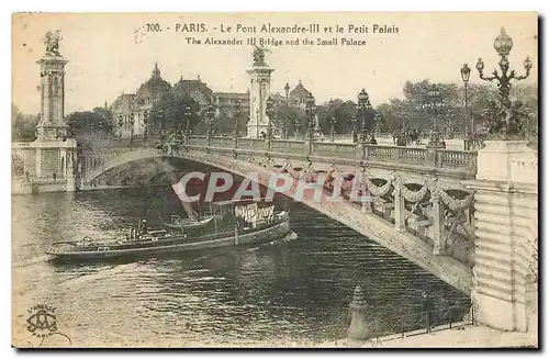 Ansichtskarte AK Paris le Pont Alexandre III et le Petit Palais Bateau