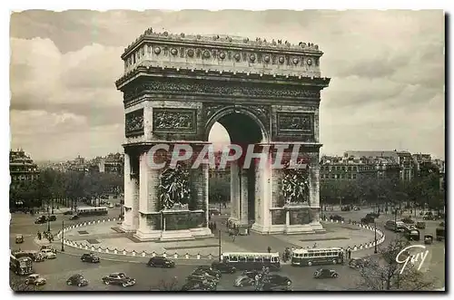 Cartes postales Paris et ses merveilles la place et l'arc de triomphe de l'Etoile