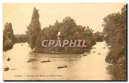 Cartes postales Paris le lac du bois de boulogne