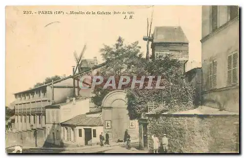 Cartes postales Paris Moulin de la Galette