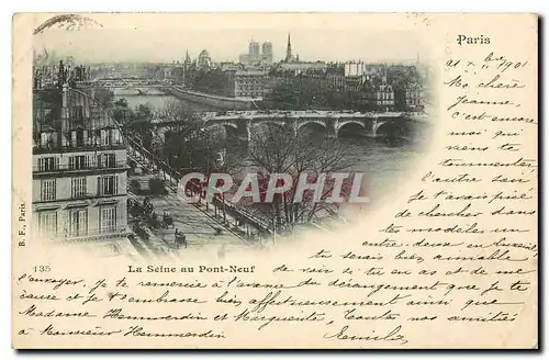 Ansichtskarte AK Paris La Seine au Pont Neuf