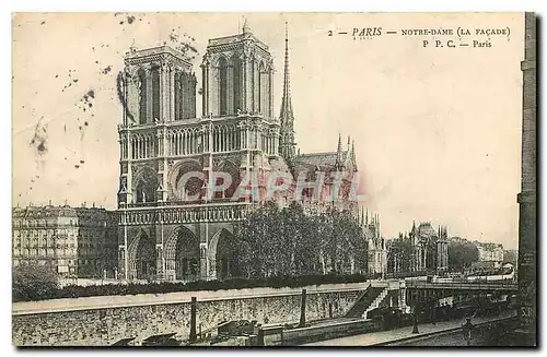 Cartes postales Paris Notre Dame la facade