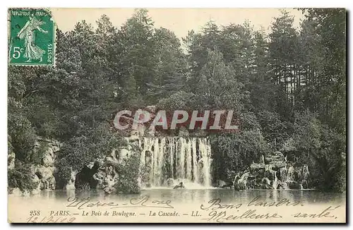 Ansichtskarte AK Paris le Bois de Boulogne la Cascade