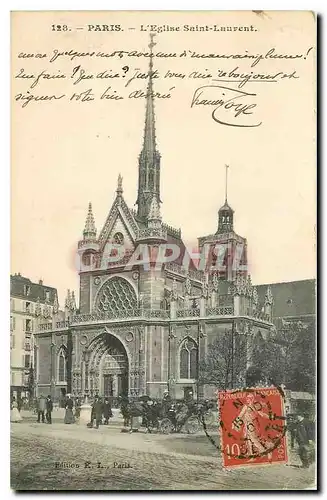 Cartes postales Paris l'Eglise Saint Laurent