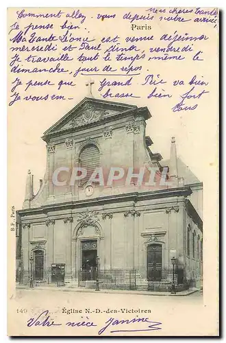 Cartes postales Paris Eglise N D des Victoires