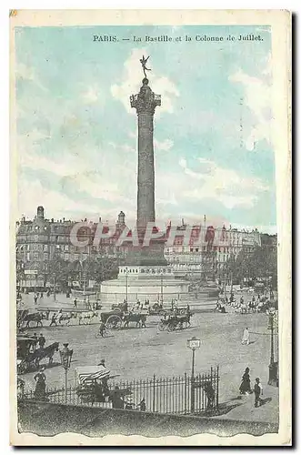 Cartes postales Paris La Bastille et la Colonne de Juillet